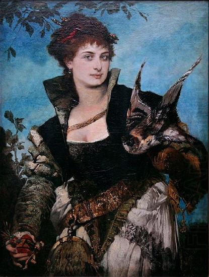 The Falconer, Hans Makart